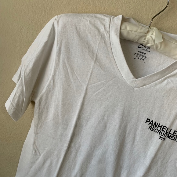 Kappa Alpha Theta Panhellenic Recruitment T-shirt size Small White Black Logos - Picture 4 of 14